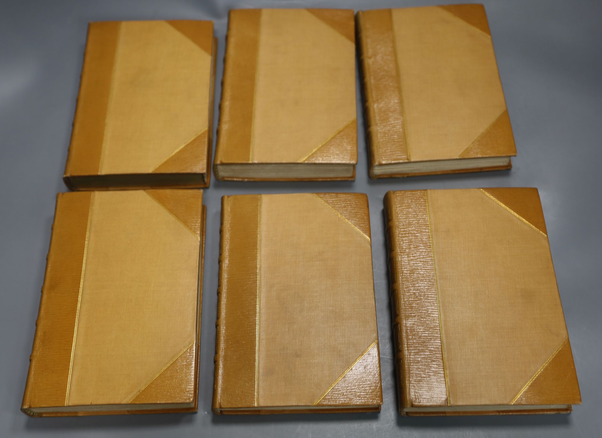 Emerson, Ralph Waldo - The Works of Ralph Waldo Emerson, 12mo, half calf, 6 vols, Macmillan, London 1900